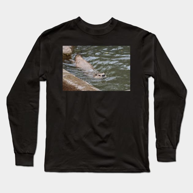 River Otter Long Sleeve T-Shirt by MarieDarcy